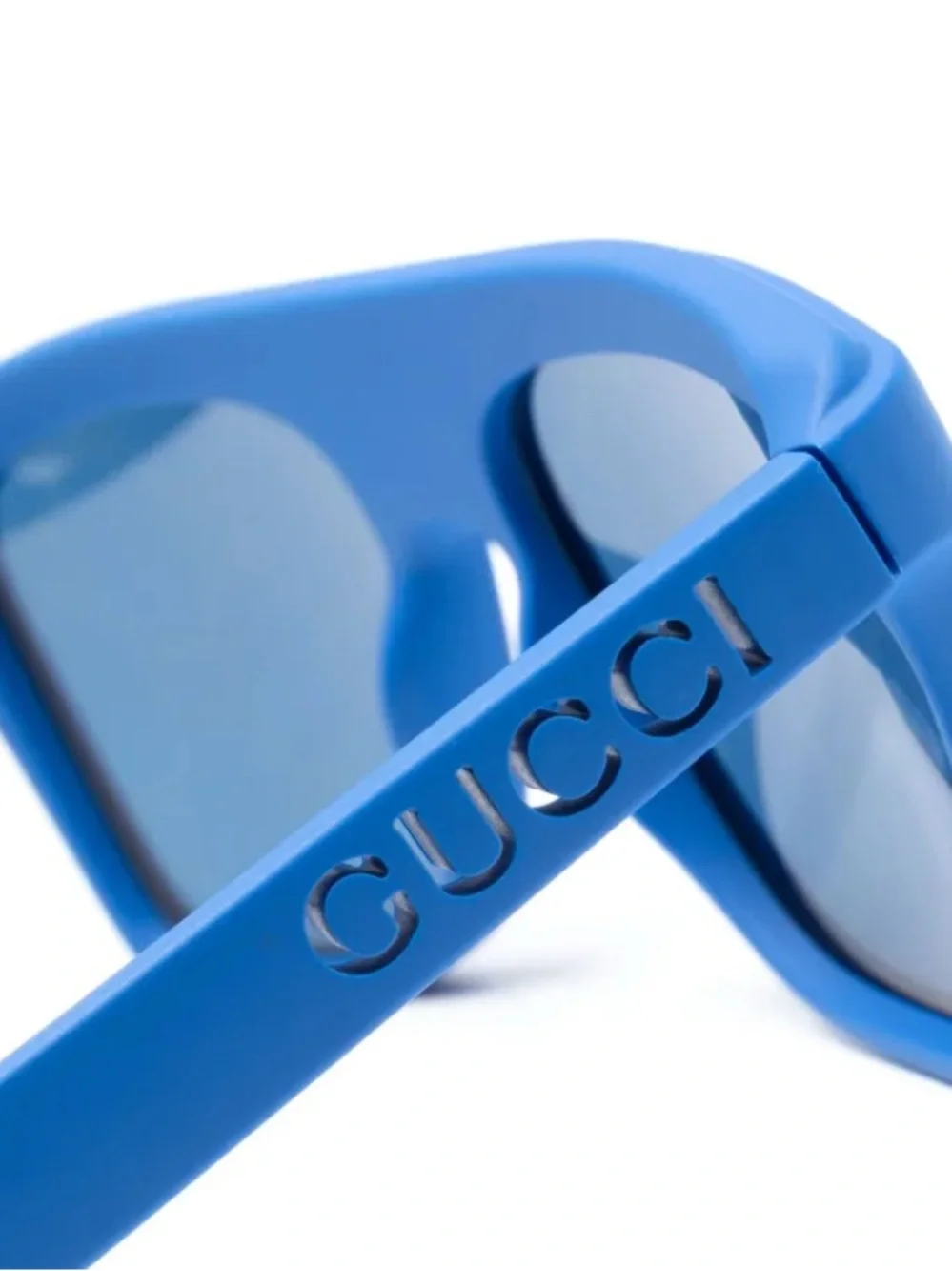 New Gucci Rectangular Sunglasses - Mirrored Lenses with Case
